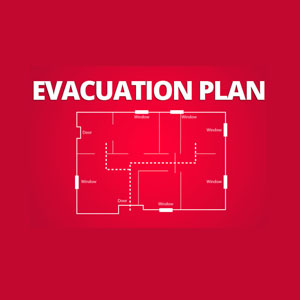 Plan d'évacuation avec cadre format A4 - Le plus grand choix en matière de plan d'évacuation sur Sécurishop - Sécurishop, la boutique des achats et vente en ligne ! Les prix les plus bas du Web !