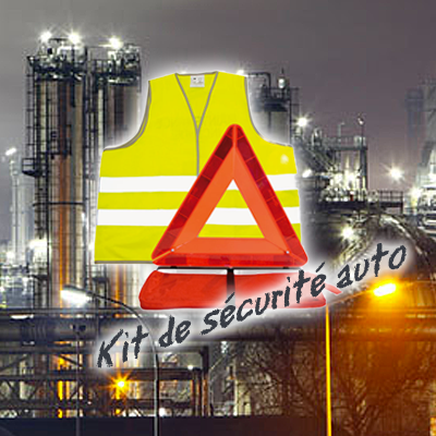 KIT SECURITE AUTO - kit sécurité voiture - Kit de sécurité routière - kit  de securite voiture - Gilet et triangle obligatoire pour voiture