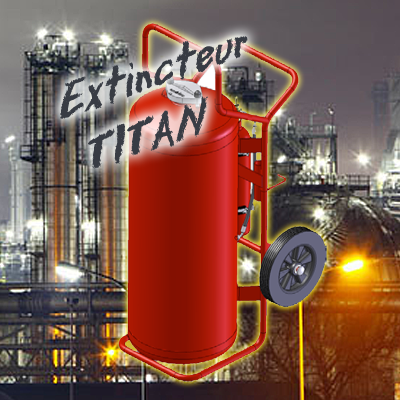 Extincteur sur roues - Extincteur Titan 95 litres à eau pulvérisée - Sécurishop, la boutique des achats et vente en ligne ! Les prix les plus bas du Web !